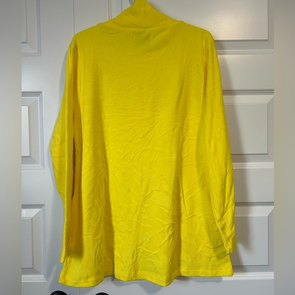 NWT Dudley Stephens Yellow Cobble Hill Turtleneck Fleece Sweater - Picture 9 of 10